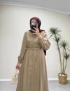 3056 - Merli Elbise - Camel 