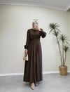 3056 - Merli Elbise - Kahverengi