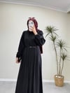 3056 - Merli Elbise - Siyah