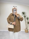 3087 - Ekoseli Trençkot - Camel