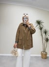 3087 - Ekoseli Trençkot - Camel