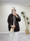 3087 - Ekoseli Trençkot - Kahverengi
