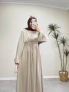3117 -  Tencel Elbise - Bej