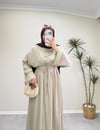 3117 -  Tencel Elbise - Bej