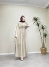 3117 -  Tencel Elbise - Bej