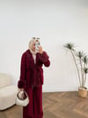 3124 - Kürklü Triko Takım - Bordo