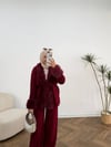 3124 - Kürklü Triko Takım - Bordo