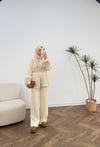 3124 - Kürklü Triko Takım - Krem