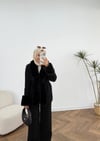 3124 - Kürklü Triko Takım - Siyah