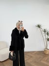 3124 - Kürklü Triko Takım - Siyah