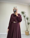 3155 - Ekose Etek Takım - Bordo