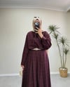 3155 - Ekose Etek Takım - Bordo