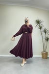 3155 - Ekose Etek Takım - Bordo