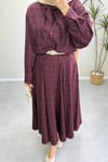 3155 - Ekose Etek Takım - Bordo