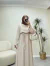 3834 - Basıc Tencel Elbise -Bej