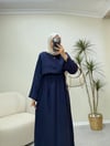3834 - Basıc Tencel Elbise -Lacivert