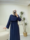3834 - Basıc Tencel Elbise -Lacivert
