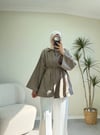 3865 - Düğmeli Poplin Gömlek - Vizon