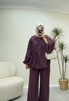 3872 - Tünelli Tencel Takım - Bordo