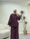 3872 - Tünelli Tencel Takım - Bordo