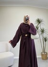3889 - Gold Broşlu Elbise - Bordo