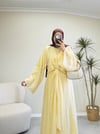 3889 - Gold Broşlu Elbise - Sarı