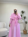 3971 - Gold Broşlu Etek Takım - Pembe