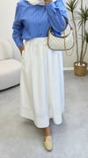 4060 - Poplin Etek - Beyaz 
