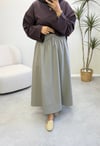 4060 - Poplin Etek - Haki