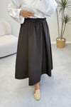 4060 - Poplin Etek - Kahverengi