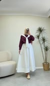 4077 - Atkılı Gömlek - Bordo