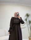 4091 - Merli Elbise - Kahverengi