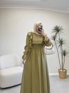 4091 - Merli Elbise - Yağ Yeşil