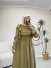 4091 - Merli Elbise - Yağ Yeşil
