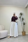 4145 - Oysho Etekli Pantolon - Beyaz