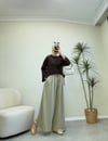 4145 - Oysho Etekli Pantolon - Haki