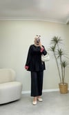 4149 - Ekoseli Oys Tunik - Siyah