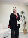 4149 - Ekoseli Oys Tunik - Siyah