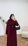 6458 - Örme Elbise - Bordo