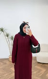 6458 - Örme Elbise - Bordo