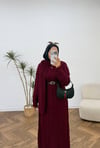 6458 - Örme Elbise - Bordo