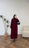 6458 - Örme Elbise - Bordo