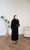 9825 - Düğmeli Etek Takım - Siyah 