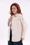  Taş Detaylı Ceplı  Gabardin Ceket