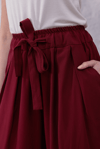 Bordo  Paça Bileli  Pantolon
