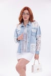 Dantel Detaylı Ceplı Denim Ceket