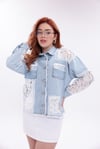 Dantel Detaylı Ceplı Denim Ceket
