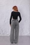 Gri Comfort Beli Lastikli Pantolon
