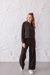Kahve Premium Pamuklu Sweat-Pantolon Takım