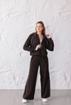 Kahve Premium Pamuklu Sweat-Pantolon Takım